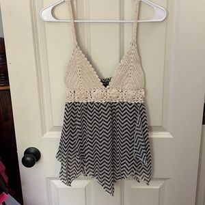 Rue 21 Chevron Crochet Festival Tank Top